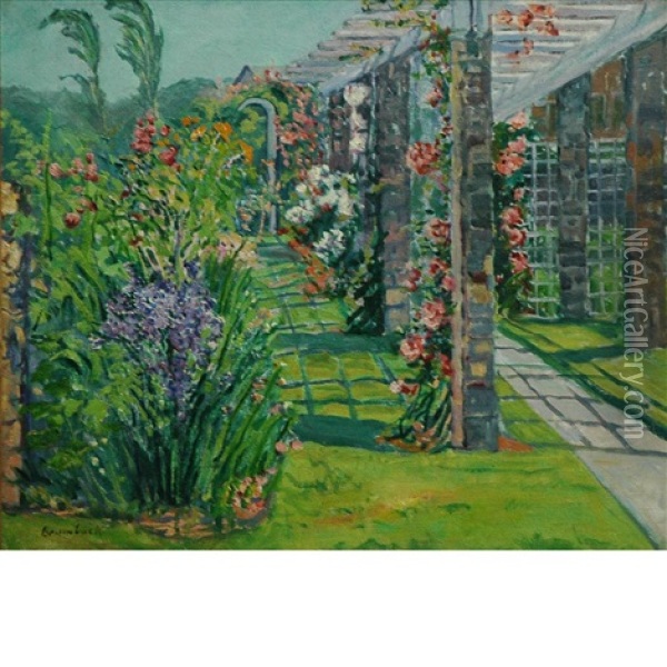 The Flower Trellis Oil Painting - Louise Upton Brumback