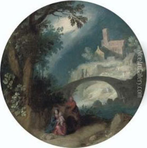 The Rest On The Flight Into Egypt Oil Painting - Marten Ryckaert