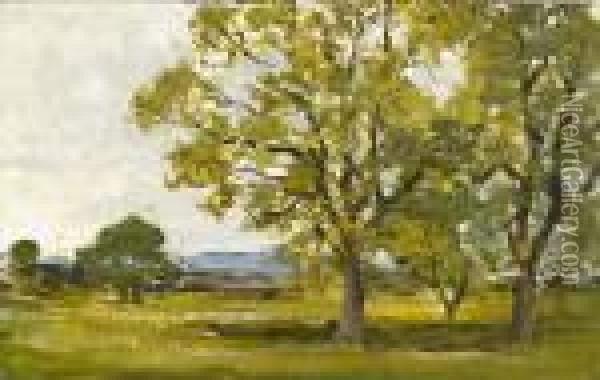 Pastoral Landscape Oil Painting - Nathaniel Hone