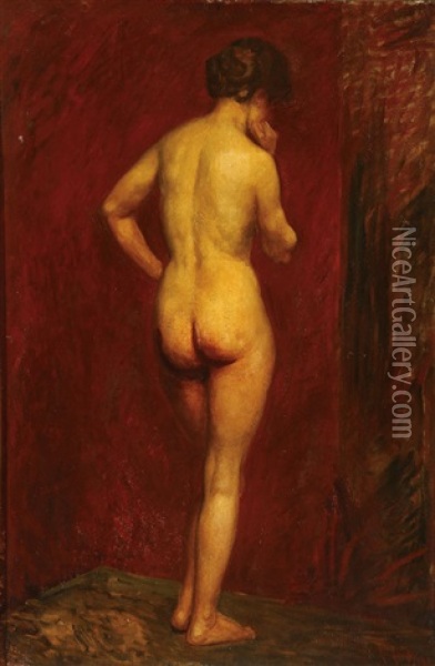 Standing Female Nude Oil Painting - George Hayter