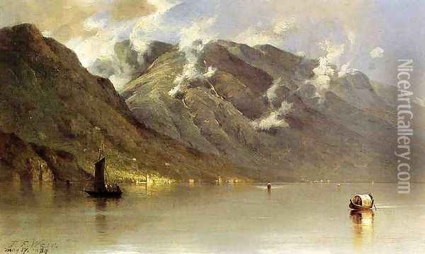 Lago Maggiore Oil Painting - John Ferguson Weir