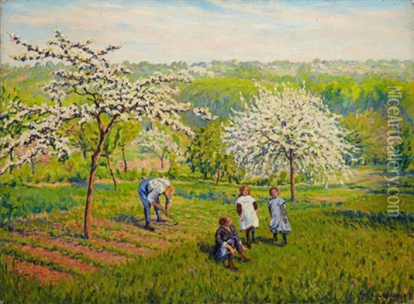 Le Printemps Oil Painting - Gustave Camille Gaston Cariot