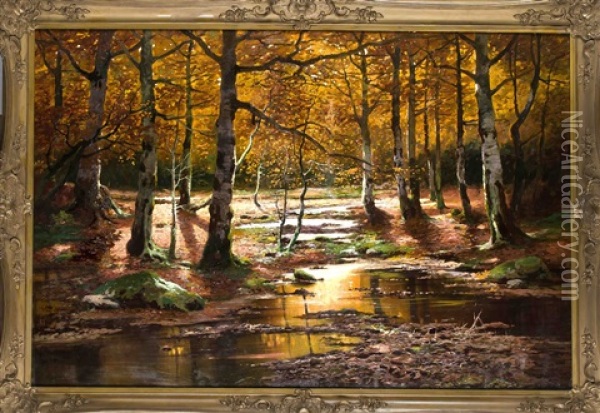 Groses Waldstuck Im Herbst Oil Painting - Walter Moras