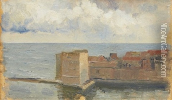 Hamnen I Dubrovnik Oil Painting - Marie Egner