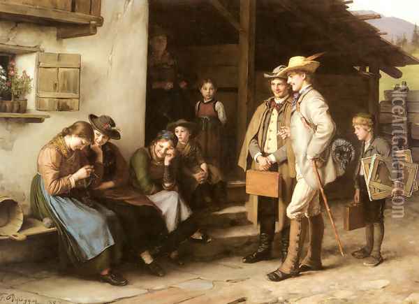 Die Erste Studienreise (The First Study Trip) Oil Painting - Franz Von Defregger