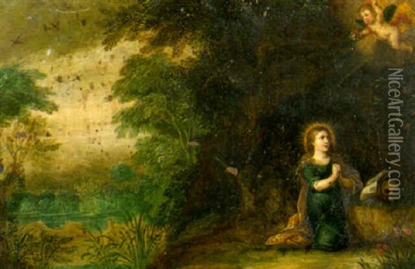 The Penitent Magdalen Oil Painting - Peeter Van Avont