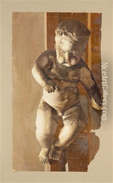 Putto Oil Painting - Giuseppe Patti Sciuti