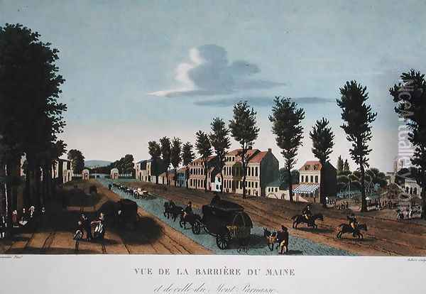 The Barriere du Maine, c.1815-20 Oil Painting - Henri Courvoisier-Voisin