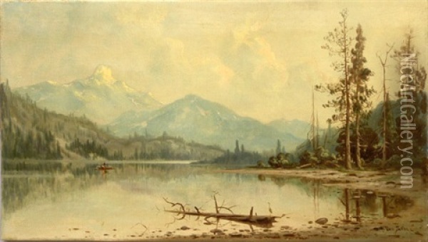 Fishing At The Lake Oil Painting - Benjamin Willard Sears