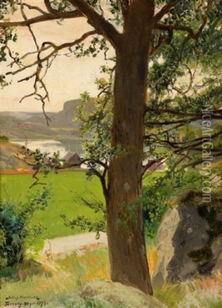 Sommarlandskap - Torreby Oil Painting - Julius Johann Ferdinand Kronberg