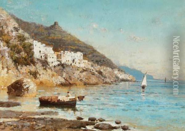 Marina Napoletana Oil Painting - Ada Pratella