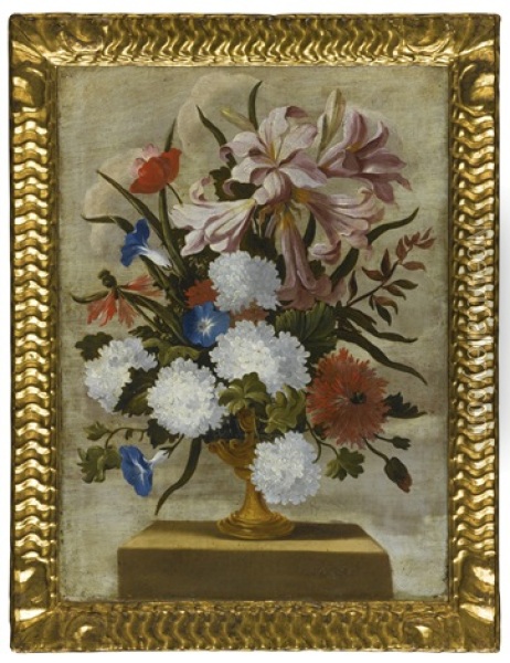 Floral Still Life Oil Painting - Pedro de Camprobin