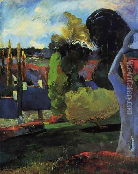 Farm In Brittany2 Oil Painting - Paul Gauguin