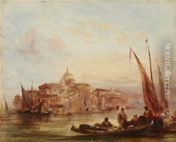View Of Venice Oil Painting - Edward F. D. Pritchard