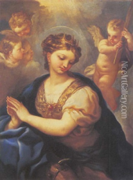 Saint Catherine Of Alexandria Oil Painting - Paolo de Matteis