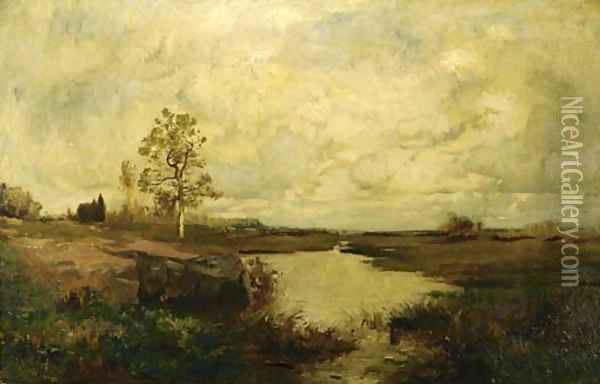 Marsh Landscape Oil Painting - Alexander Helwig Wyant