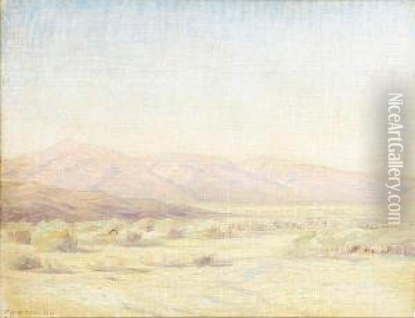 Desert Landscape Oil Painting - Frank William Cuprien