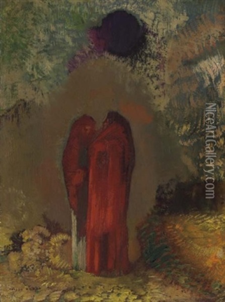 Le Silence - Le Soleil Noir Oil Painting - Odilon Redon