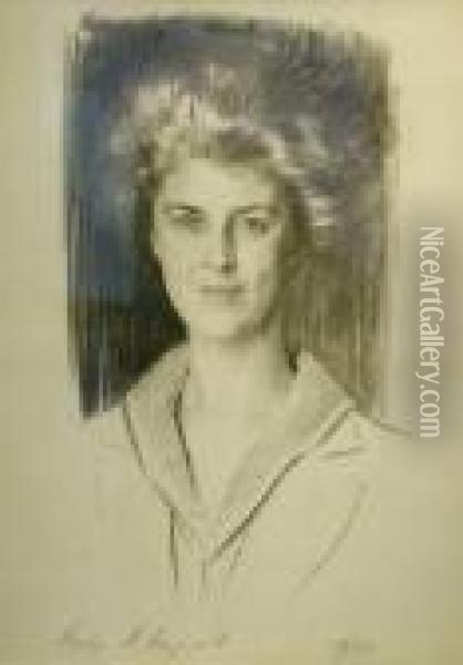 Portrait Sketch Of Eleonora Randolph Sears Oil Painting - John Singer Sargent