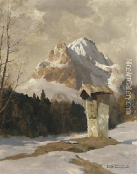 Wetterstein Bei Mittenwald Oil Painting - Hans Maurus