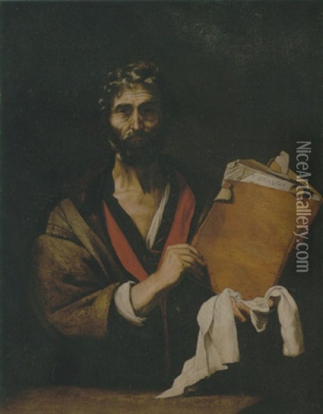 A Greek Philosopher Holding A Book Oil Painting - Jusepe de Ribera