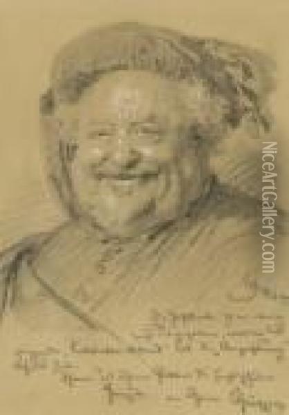 Falstaff. Oil Painting - Eduard Von Grutzner