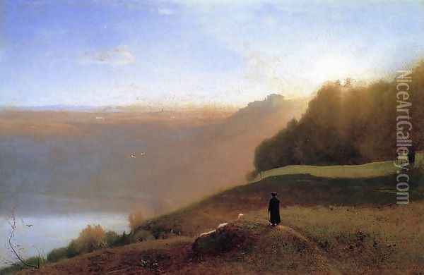 Lake Nemi Oil Painting - George Inness