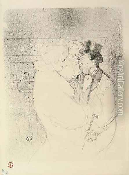 Ida Heath au bar Oil Painting - Henri De Toulouse-Lautrec