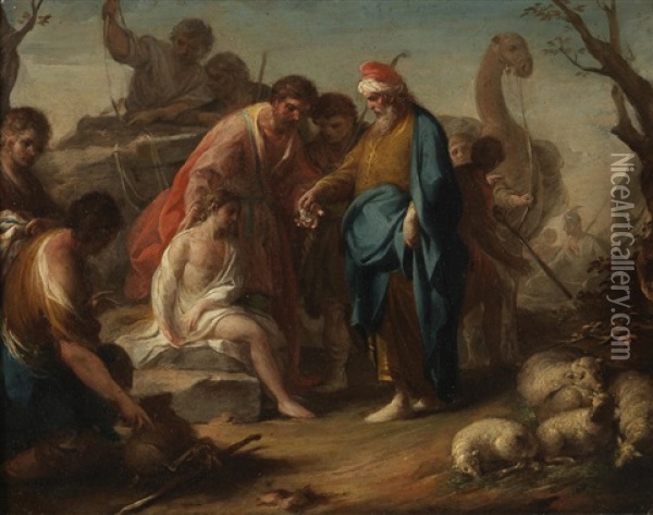 Joseph Sold Into Slavery Oil Painting - Benedetto Luti