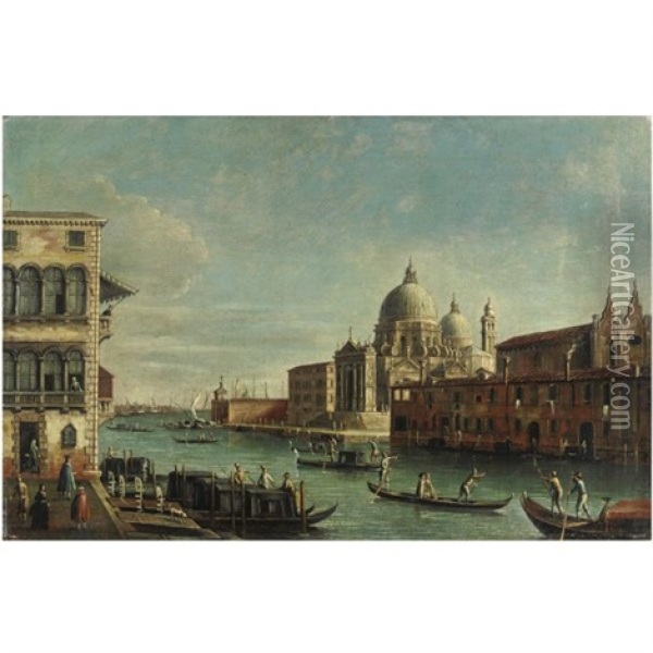 Venezia, Il Ponte Di Rialto Con Il Palazzo Dei Camerlenghi (+ Veduta Del Canal Grande; Pair) Oil Painting -  Master of the Langmatt Foundation Views
