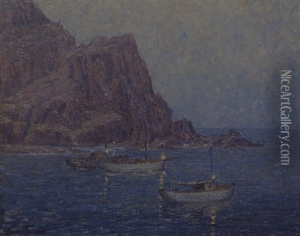 Moonlight, Catalina Oil Painting - Granville S. Redmond