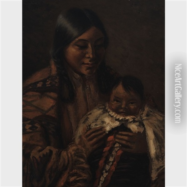 Mother And Child Oil Painting - James Anderson