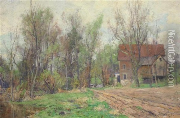 Country Landscape Oil Painting - Hugh Bolton Jones