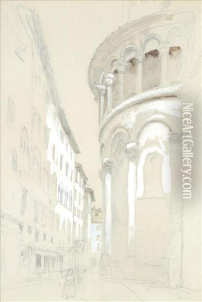 Apse Of Achurch, 
Lucca Oil Painting - John Ruskin