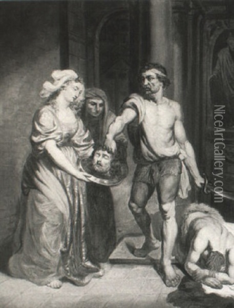 Salome Receiving The Head Of John The Baptists Oil Painting - Joseph Paelinck