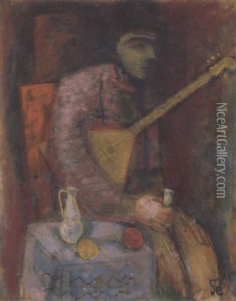 Balalaikaspieler Oil Painting - Robert Genin