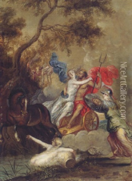 The Rape Of Proserpina Oil Painting - Erasmus Quellinus II