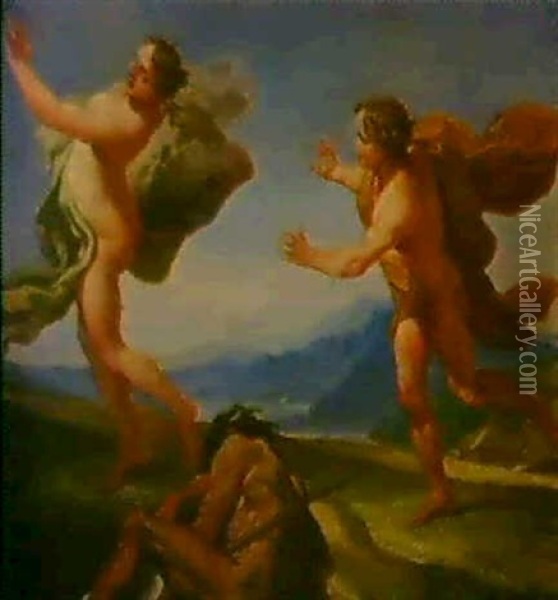 Apollo Und Daphne Oil Painting - Jean-Honore Fragonard