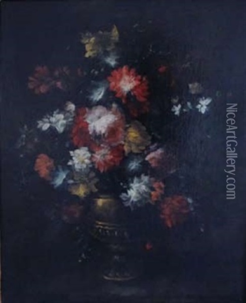 Bouquet De Fleurs Dans Un Vase Oil Painting - Margherita Caffi