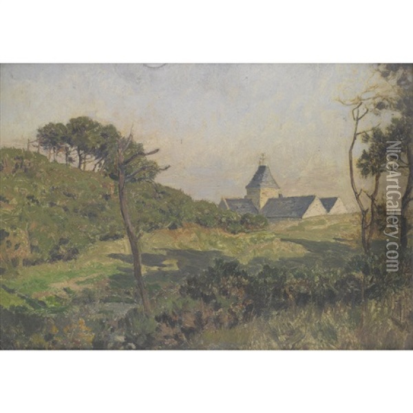 Eglise De Varengeville Oil Painting - Emile Rene Menard