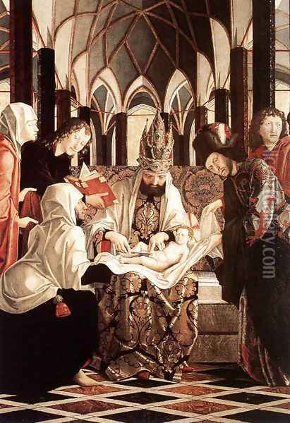 St Wolfgang Altarpiece: Circumcision Oil Painting - Michael Pacher