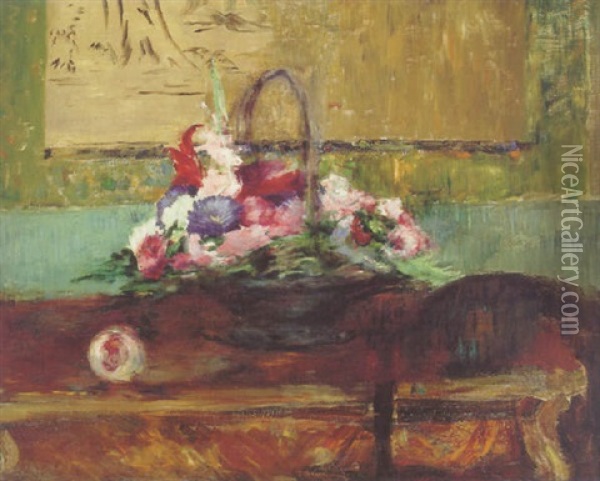 Panier Fleuri Oil Painting - Edouard Manet