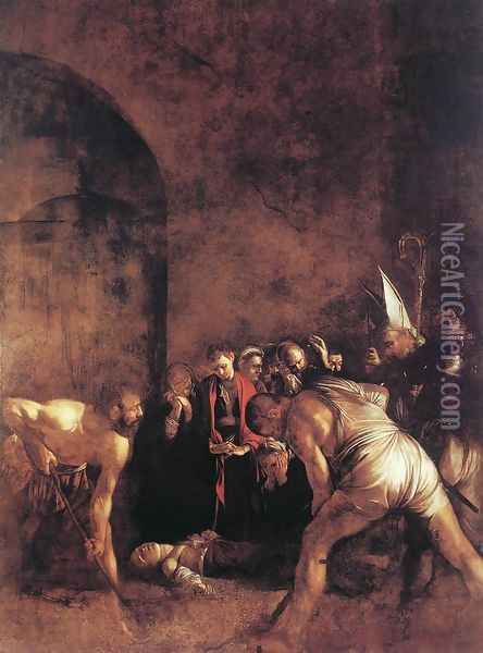 Burial of St Lucy Oil Painting - Caravaggio