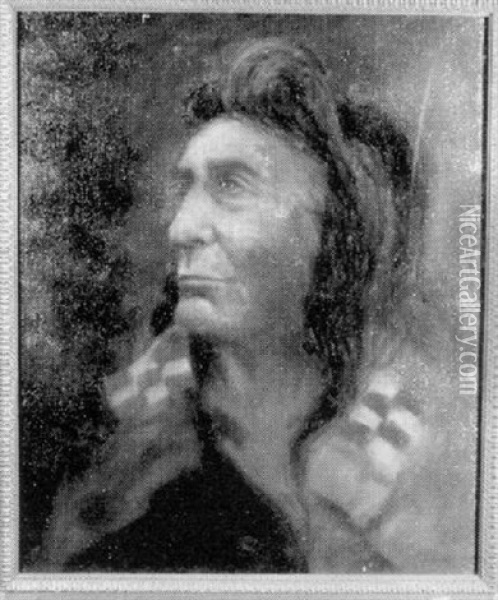 Chief Joseph Of The Nez Perce Oil Painting - Richard de Treville