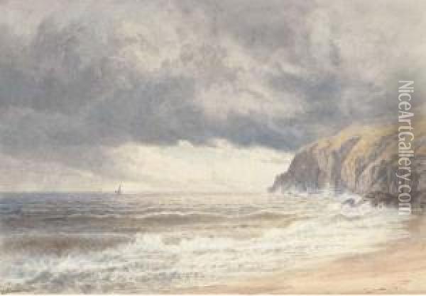 Off The Coast Of Ireland Oil Painting - Henry Albert Hartland