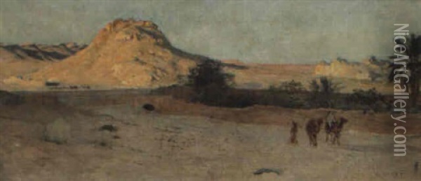 Paysage De La Region De Bou-saada Oil Painting - Alphonse Etienne Dinet