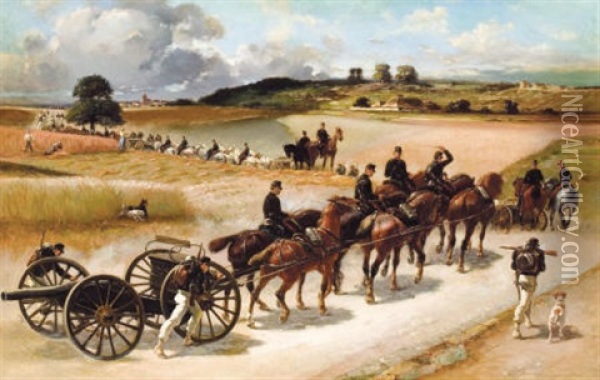 Mobilizing The Canons Oil Painting - Henri Stanislaus Rouart