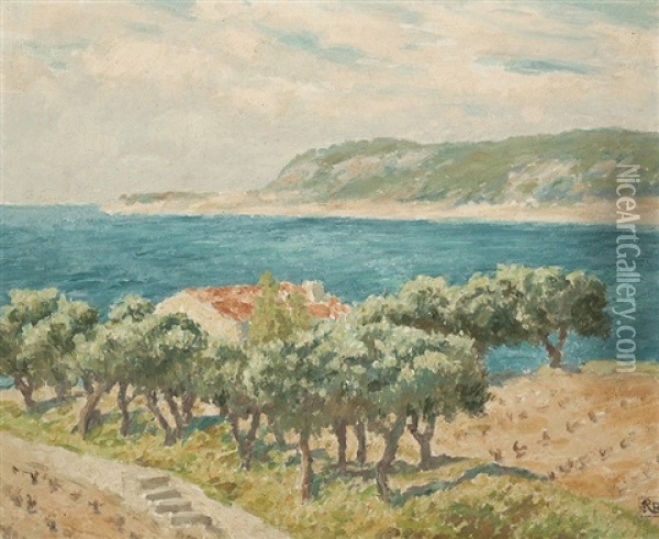 Coast Near Cassis Oil Painting - Rupert Bunny