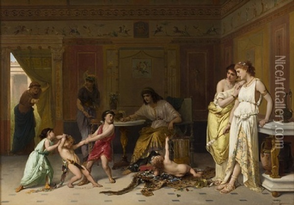 Dans L'atelier Du Sculpteur Oil Painting - Pierre Olivier Joseph Coomans