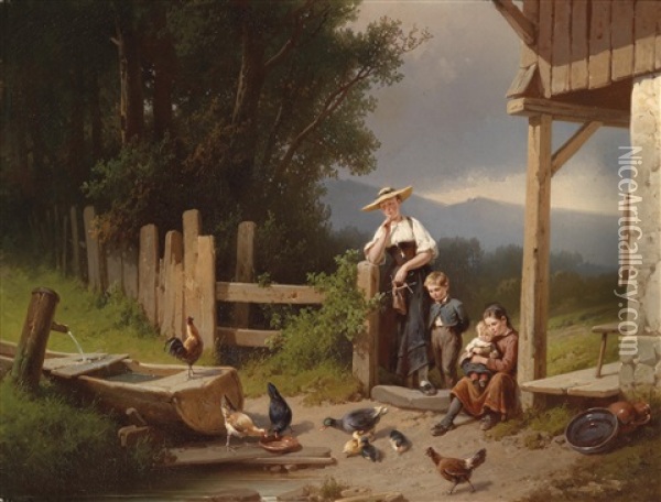 Gemutlich Ist Beisammensein Oil Painting - August von Rentzell